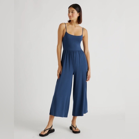 NWT Quince Tencel Jersey Wide Leg Jumpsuit - Picture 1 of 6